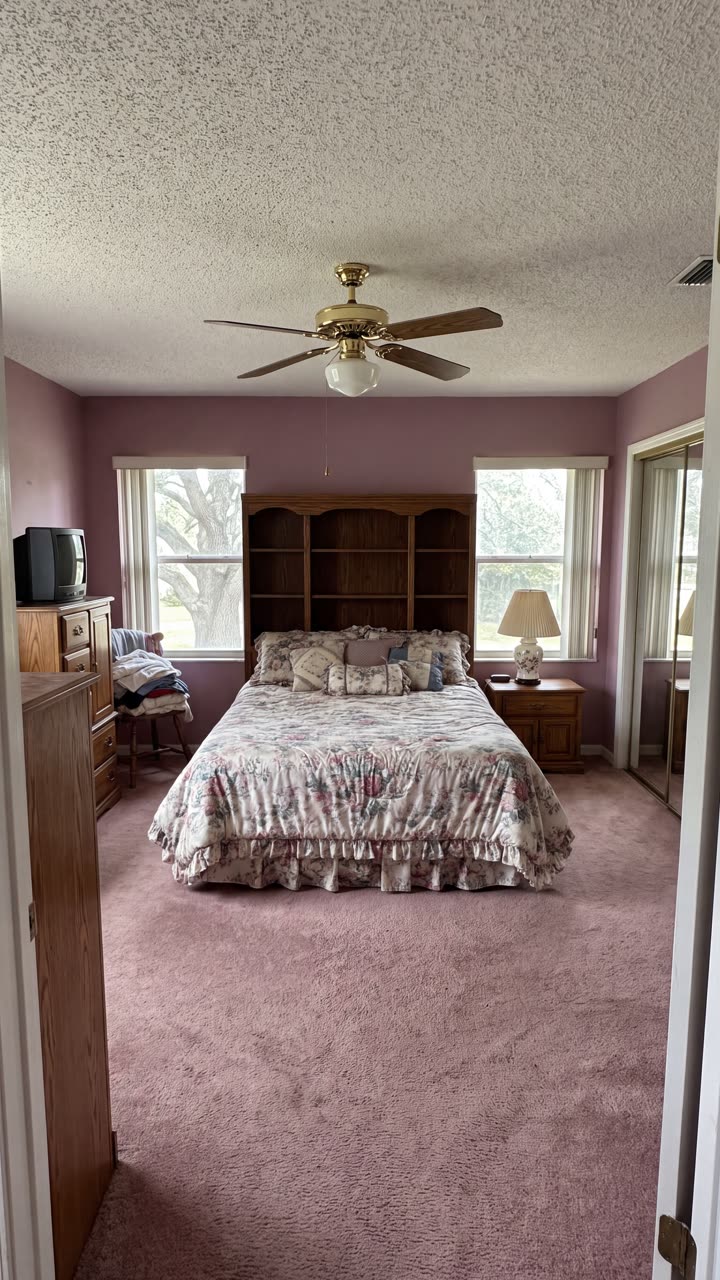 A dated bedroom, original photo